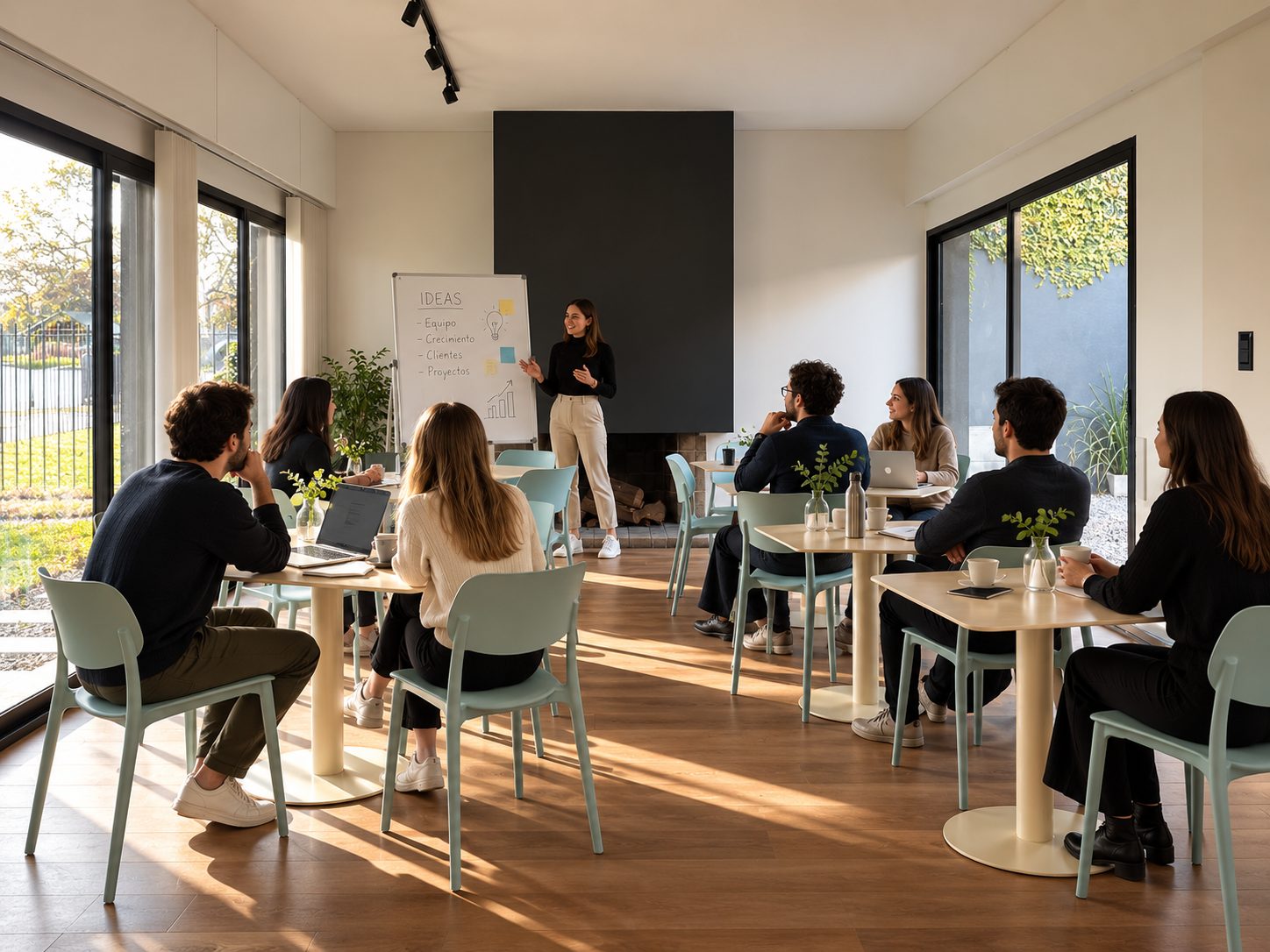 Workshop de equipo en el salón de ENTRE